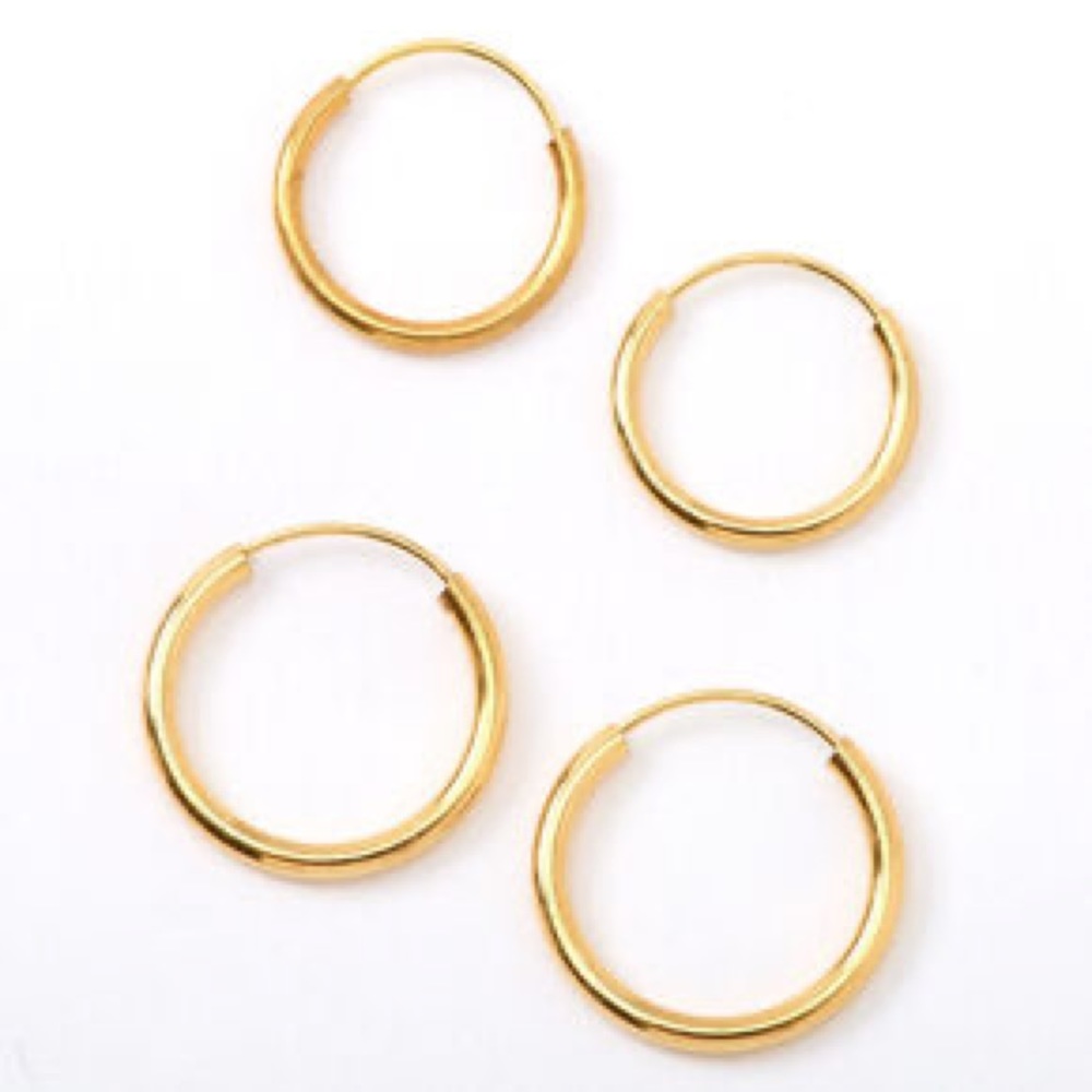 18k gold plated claries hoop earrings